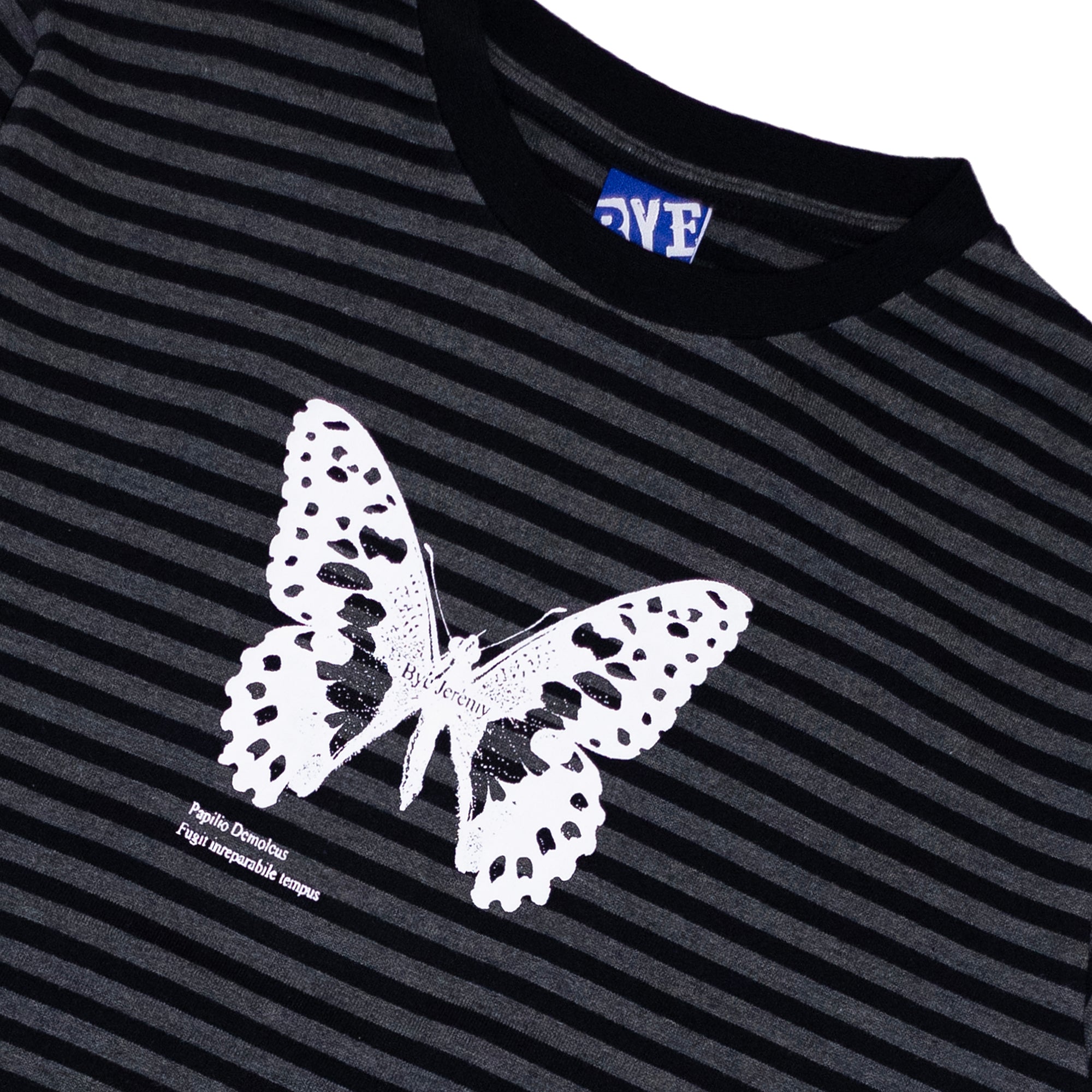 Bye Jeremy Butterfly Stripes Longsleeve Black/Grey