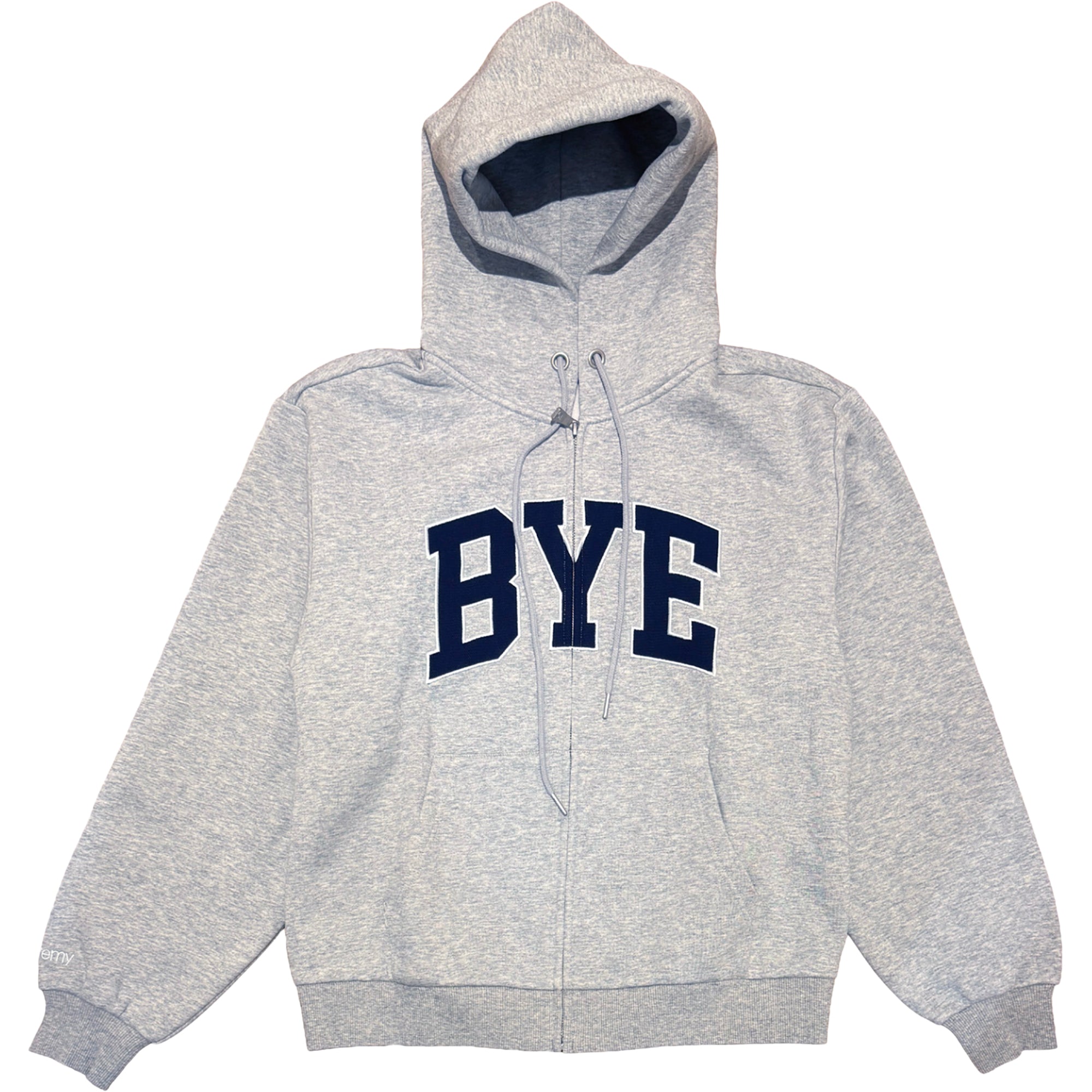 Bye Jeremy Bye Zip Hoodie Grey