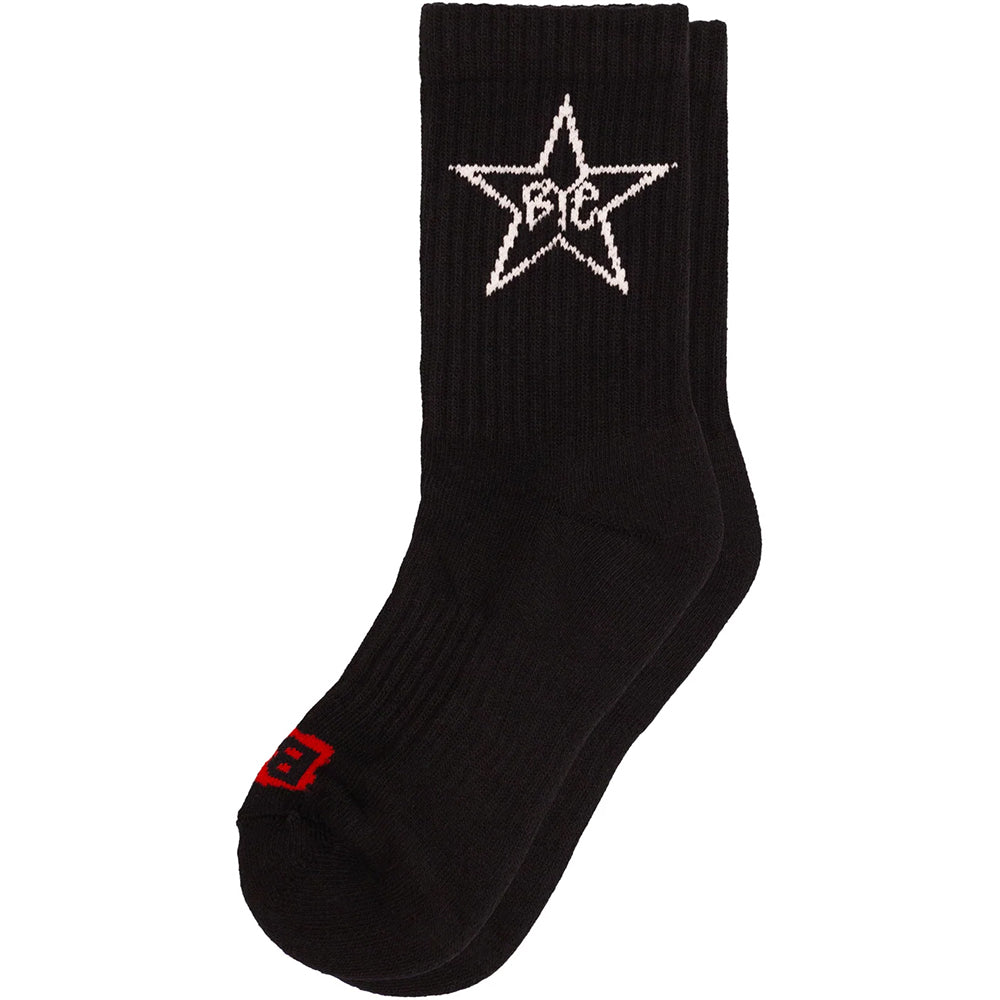 Bye Jeremy Star Socks Black/Red