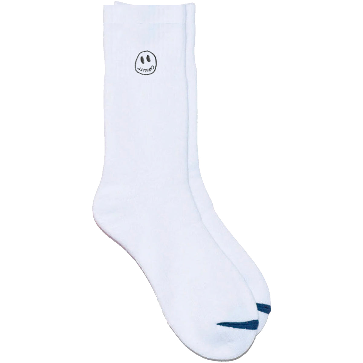 Civilist Mono Smiler Merino Socks White