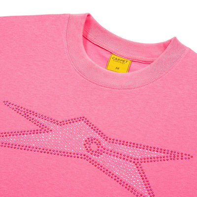 Carpet Company Bizarro Rhinestone Tee Pink