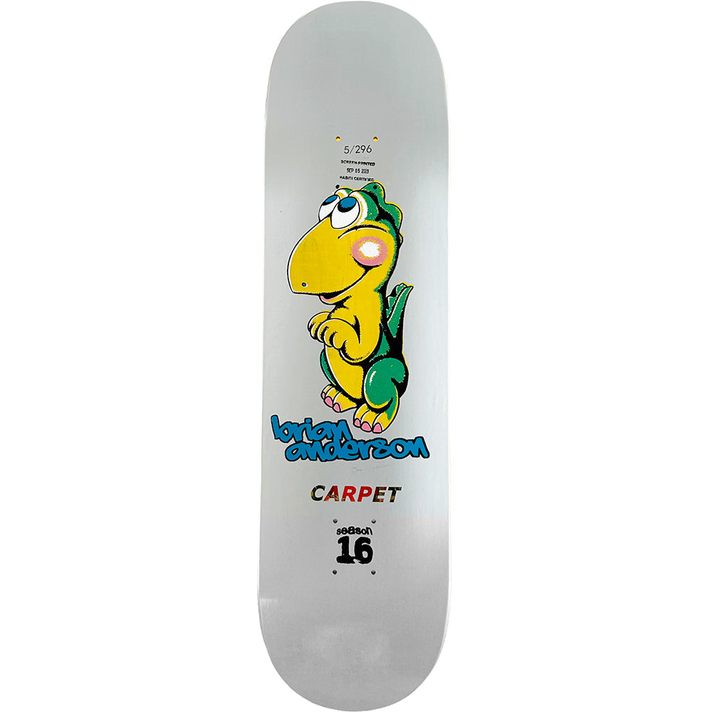 Carpet Company Brian Anderson Dino Skateboard Deck 8.38"