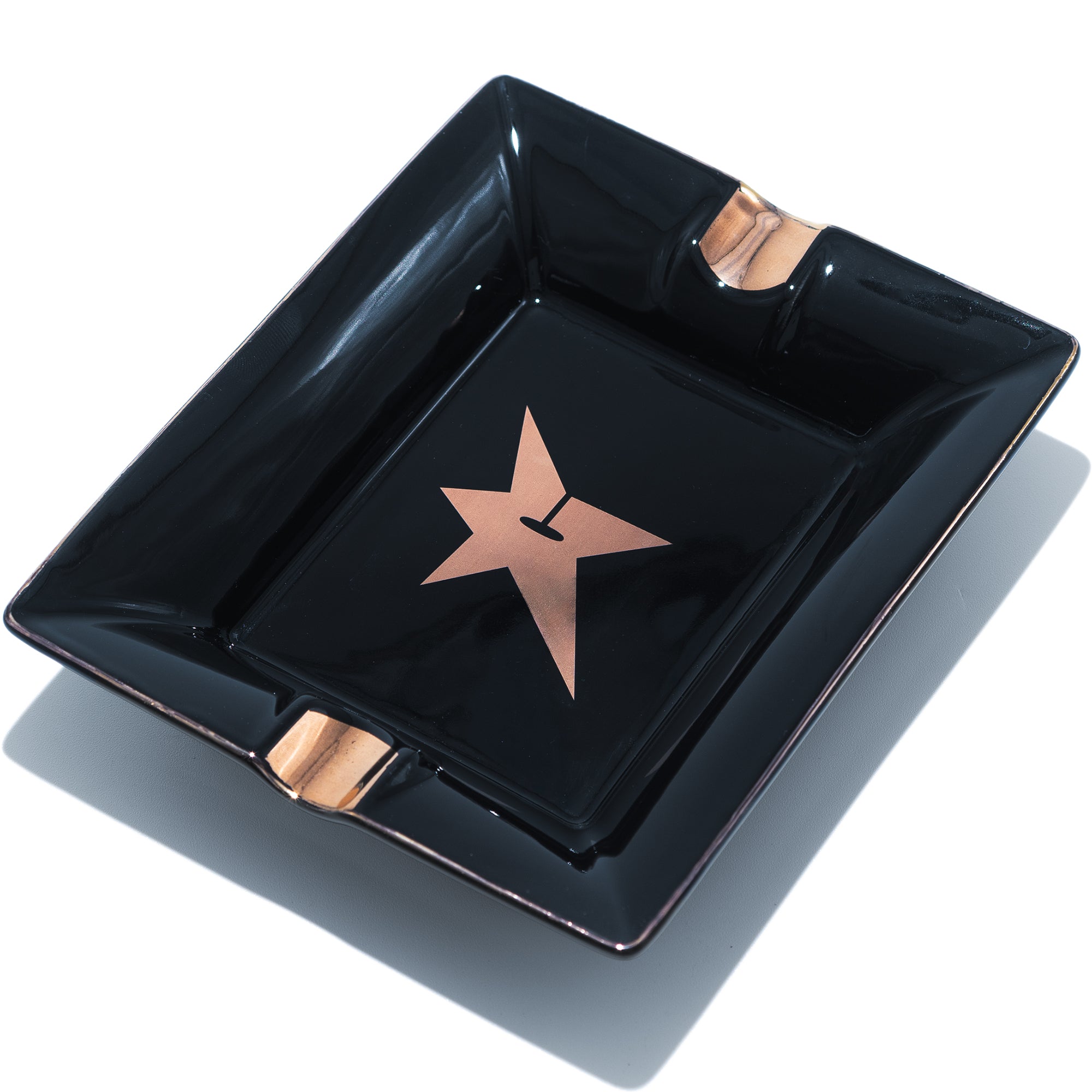 Carpet Company C-Star Ceramic Ash Tray Black