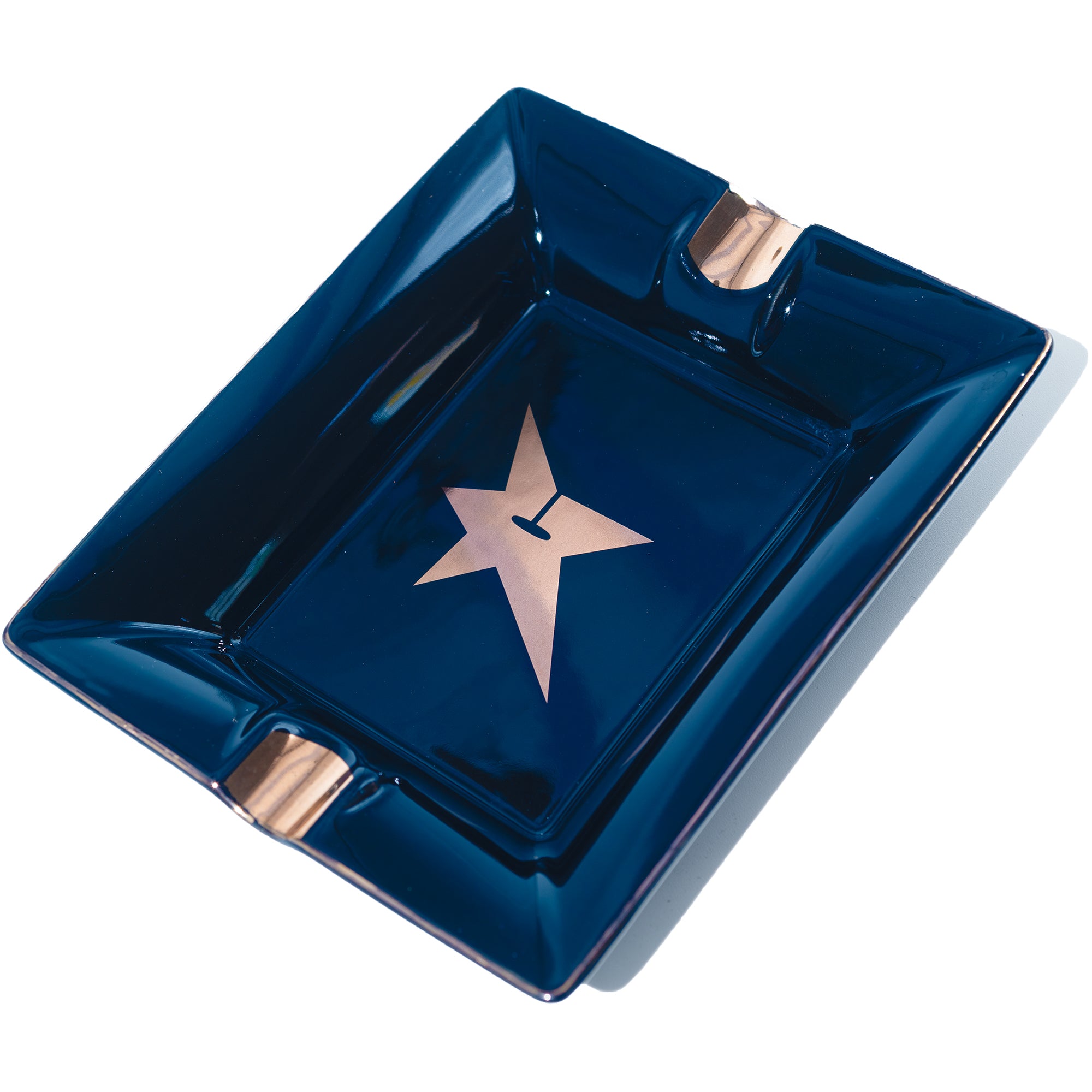 Carpet Company C-Star Ceramic Ash Tray Blue