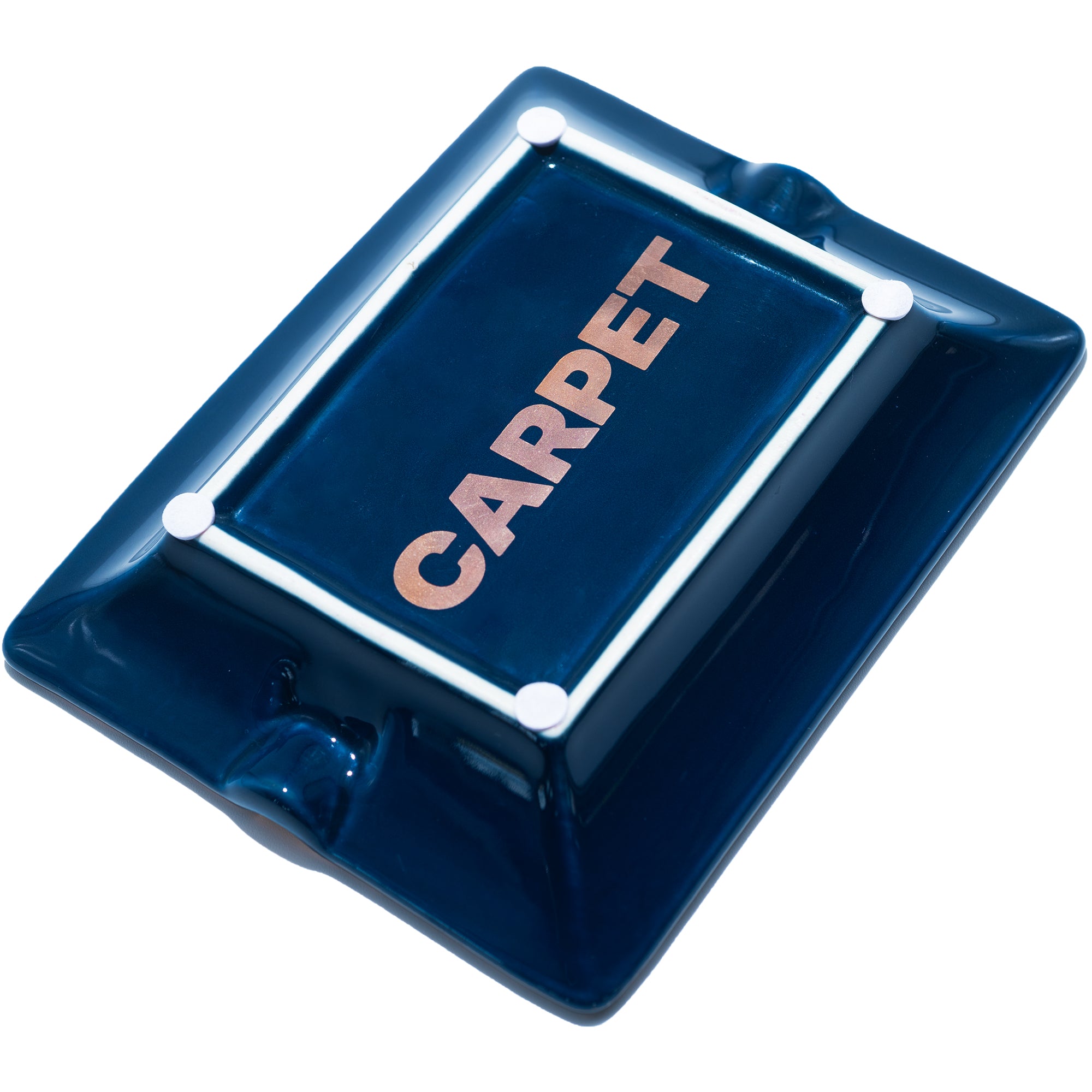 Carpet Company C-Star Ceramic Ash Tray Blue