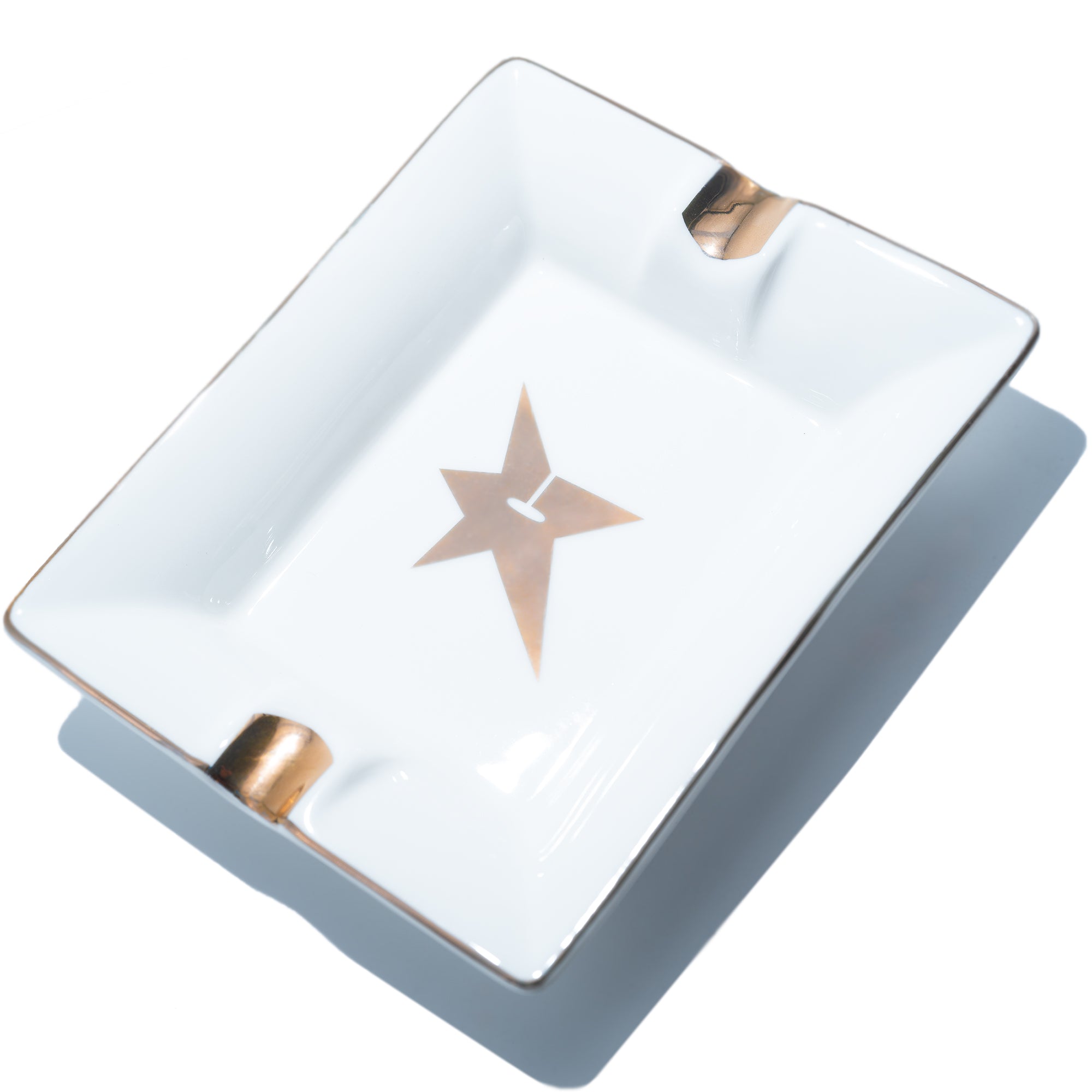 Carpet Company C-Star Ceramic Ash Tray White