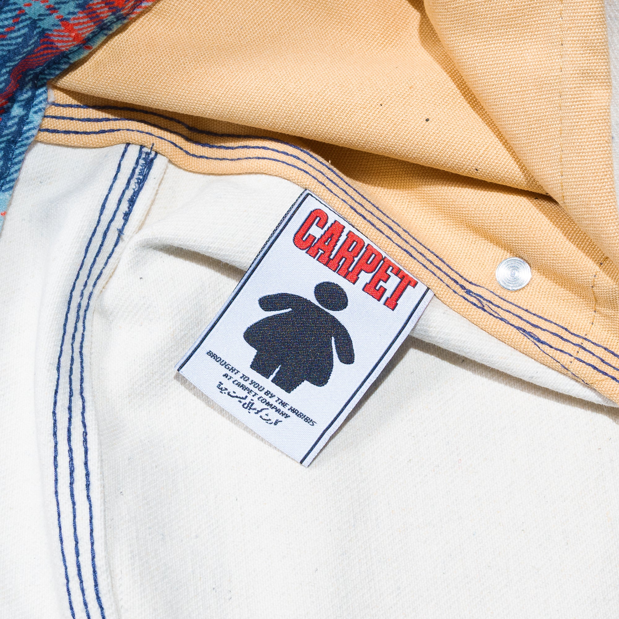 Carpet Company C-Star Plaid Denim Pants Blue