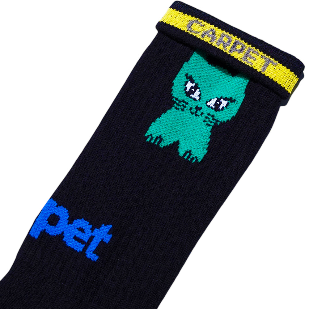 Carpet Company Cat Sock Black