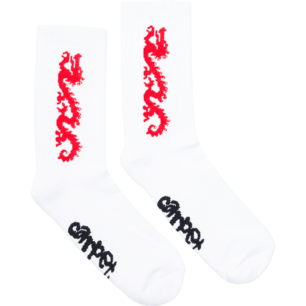 Carpet Company Dragon Sock White