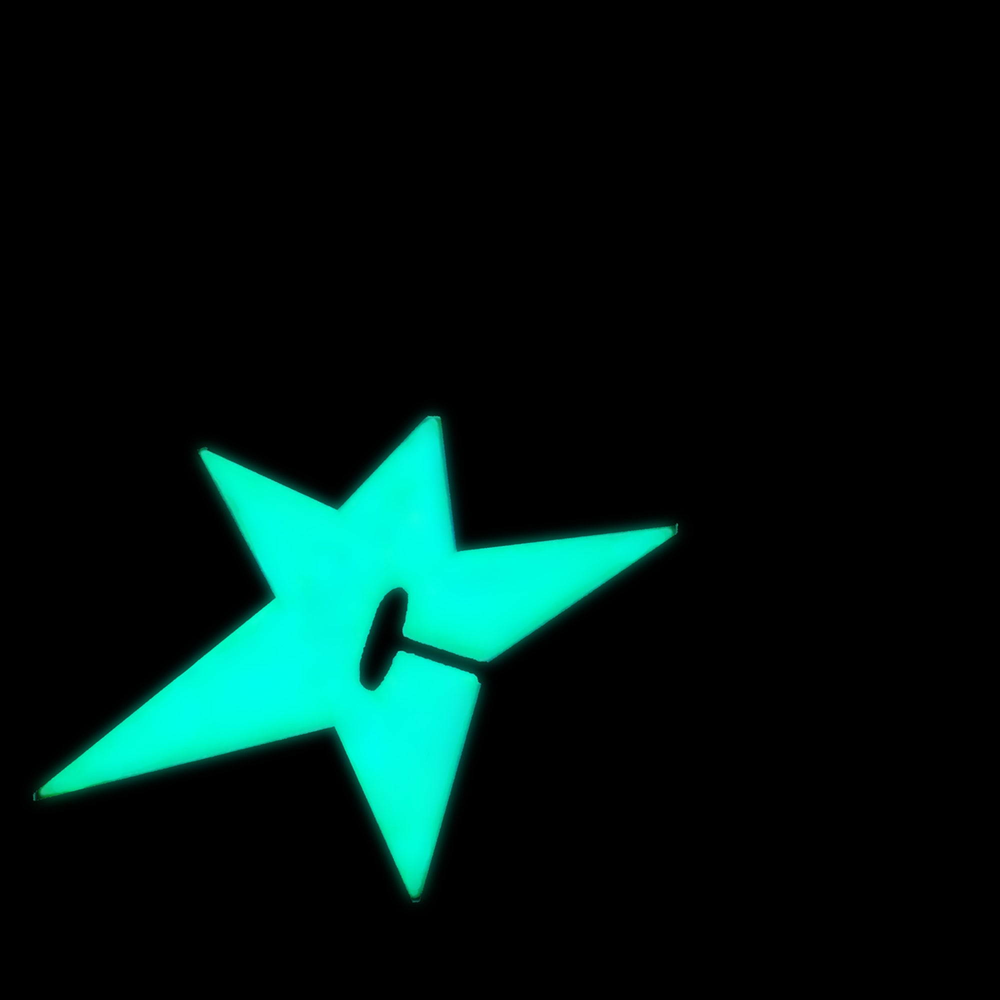 Carpet Company Glow in the Dark C-Star Keychain