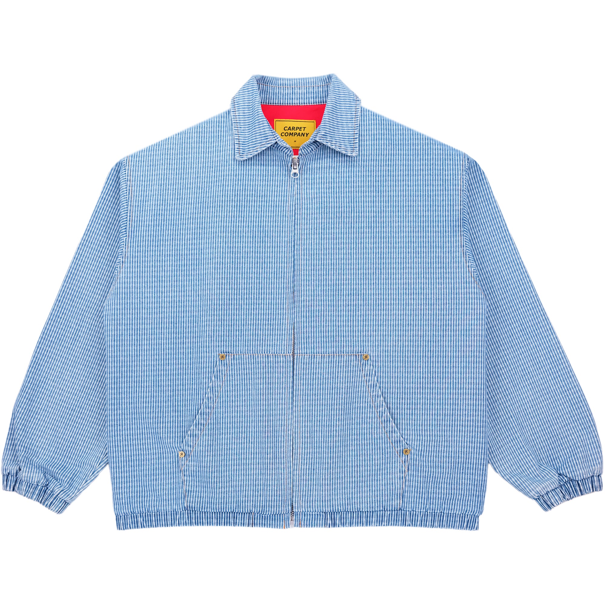 Carpet Company Pinstripe Denim Work Jacket Light Denim