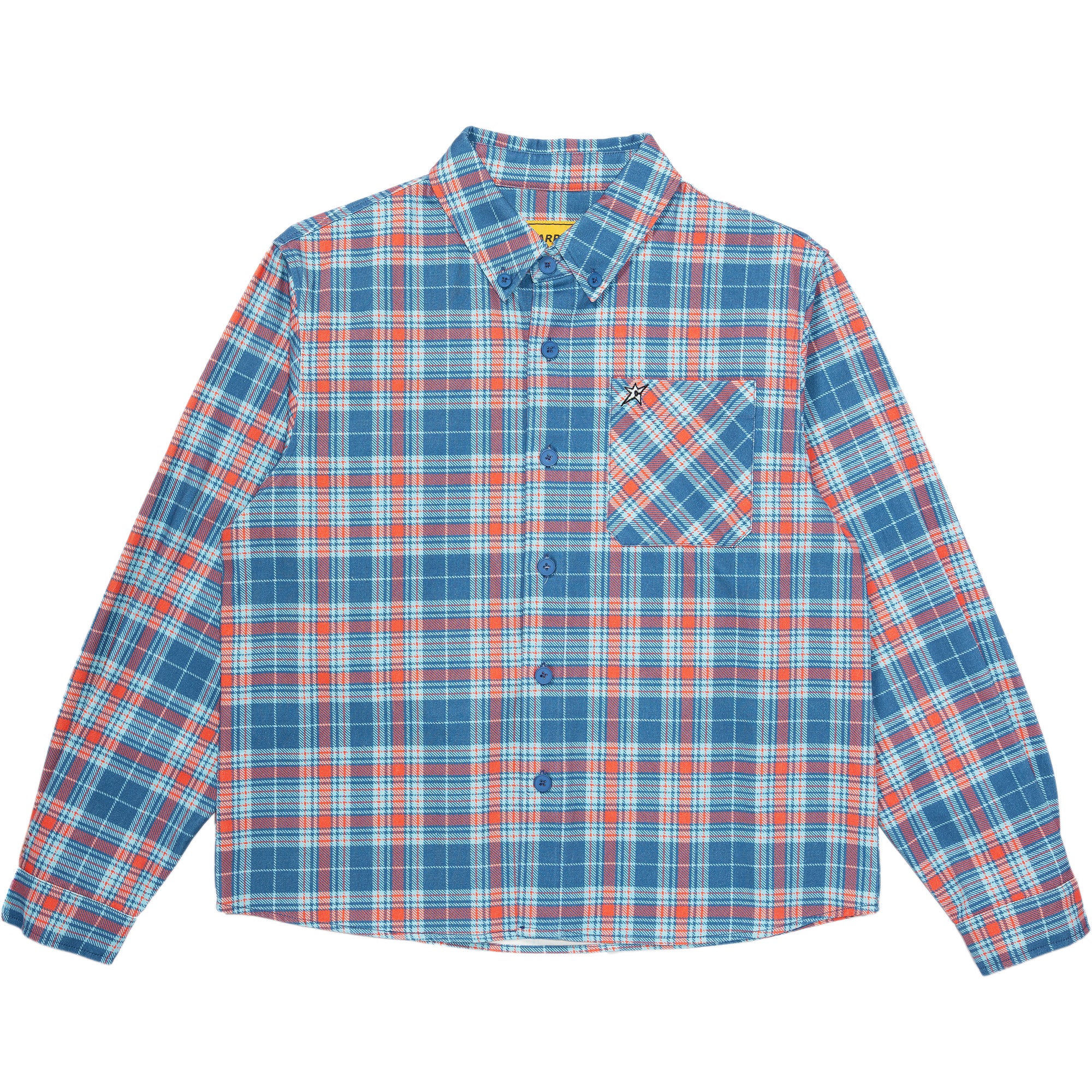 Carpet Company Plaid Canvas Button Up Blue