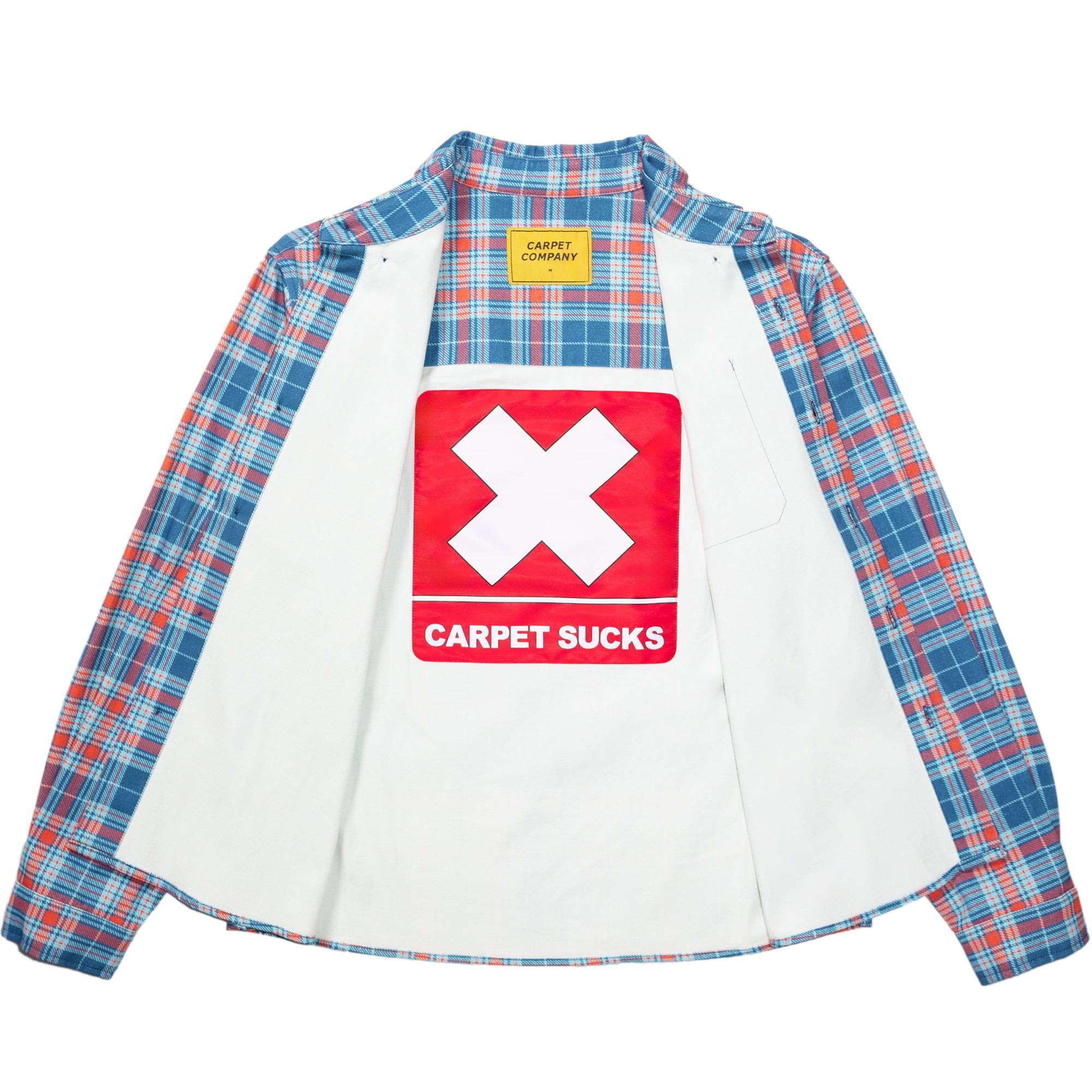 Carpet Company Plaid Canvas Button Up Blue