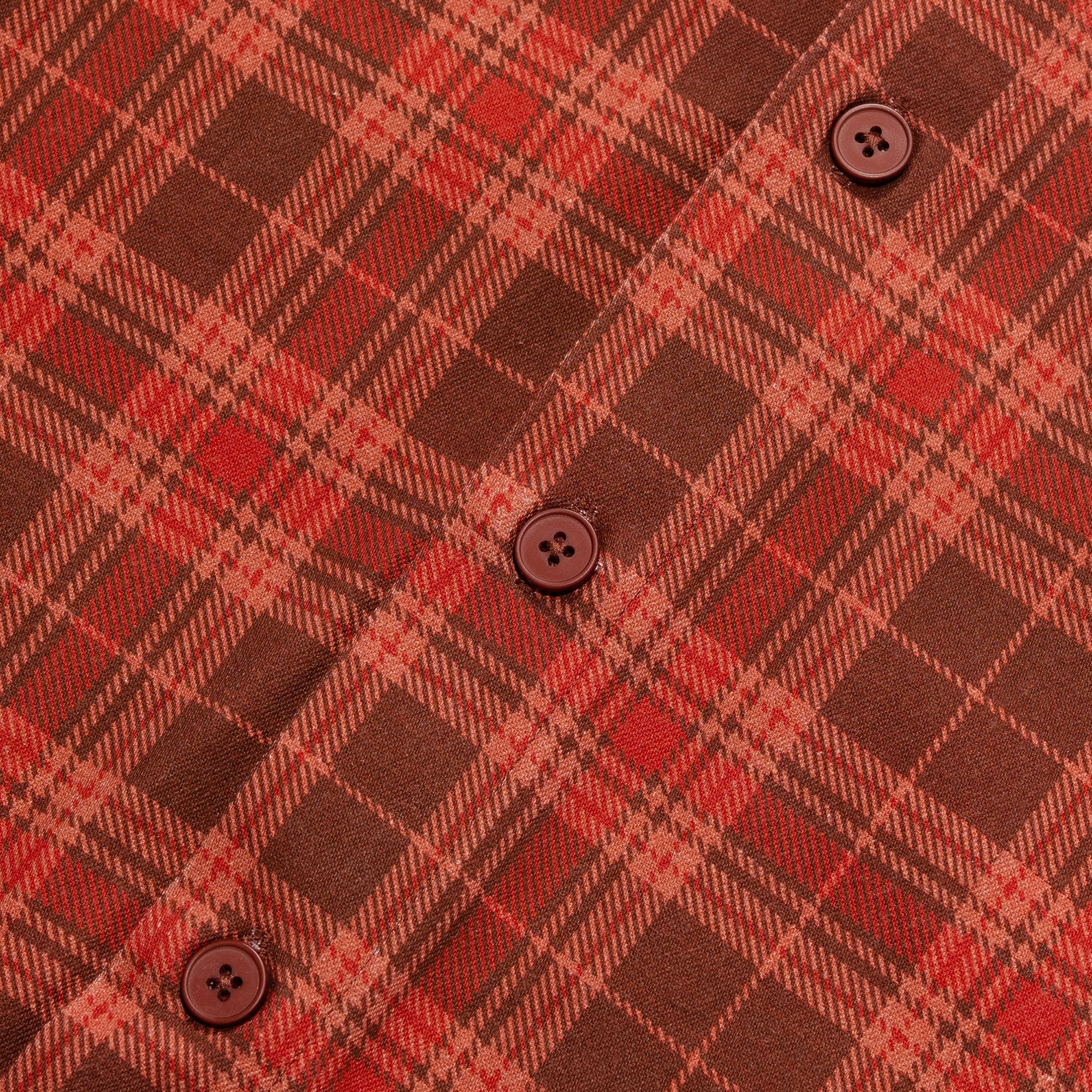 Carpet Company Plaid Canvas Button Up Brown