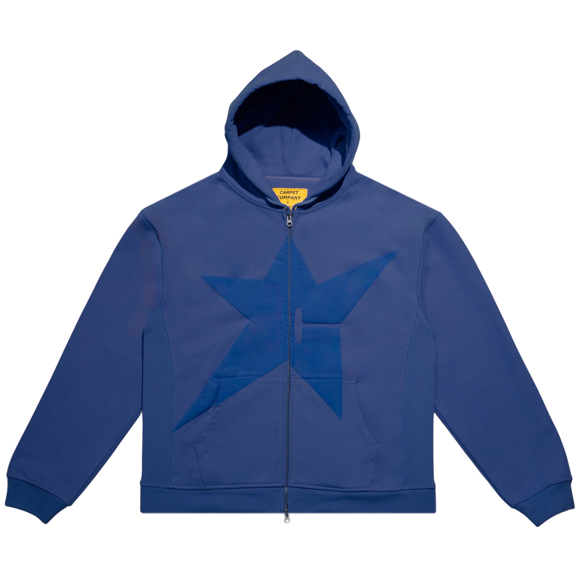 Carpet Company Puff Print Zip Hoodie Navy Blue