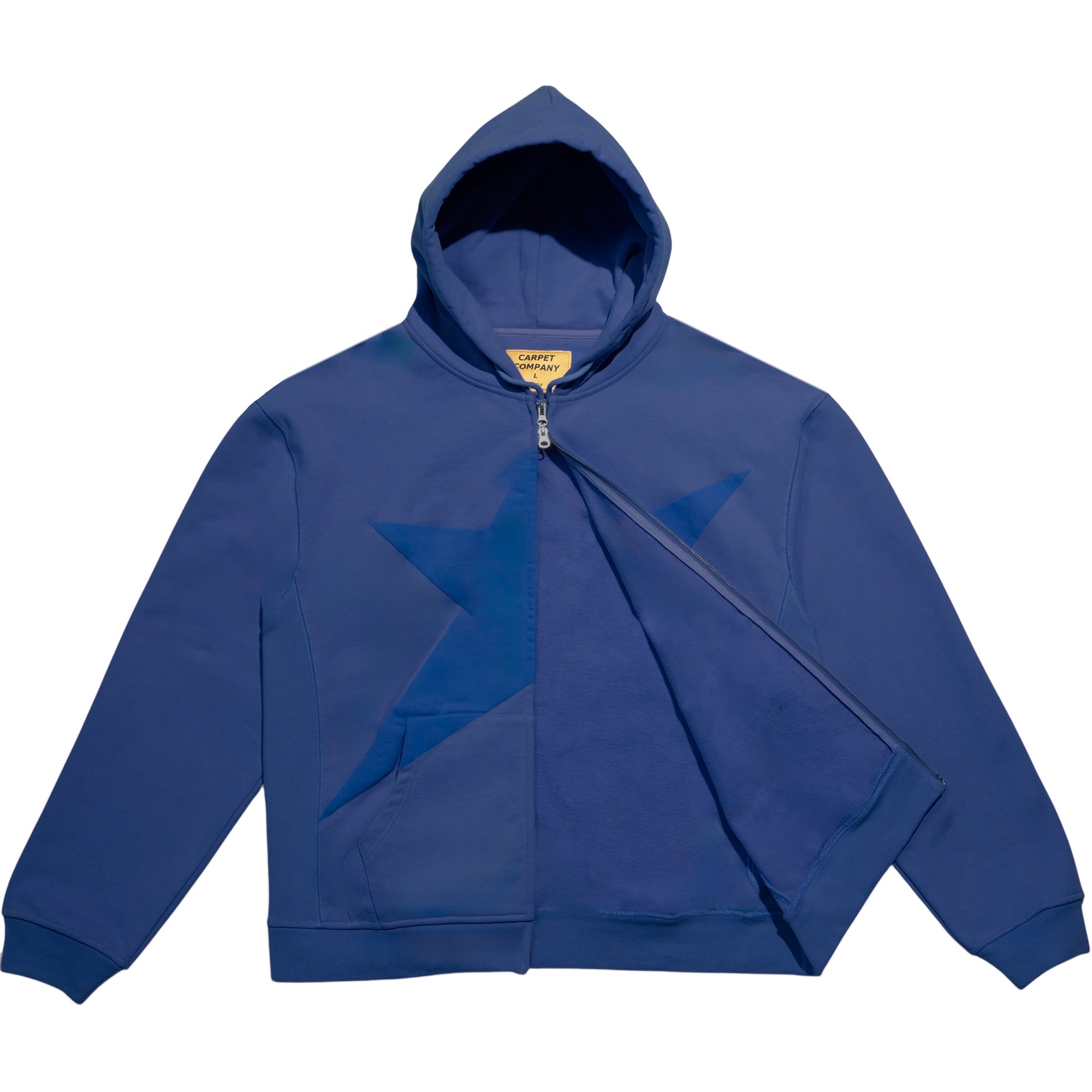 Carpet Company Puff Print Zip Hoodie Navy Blue