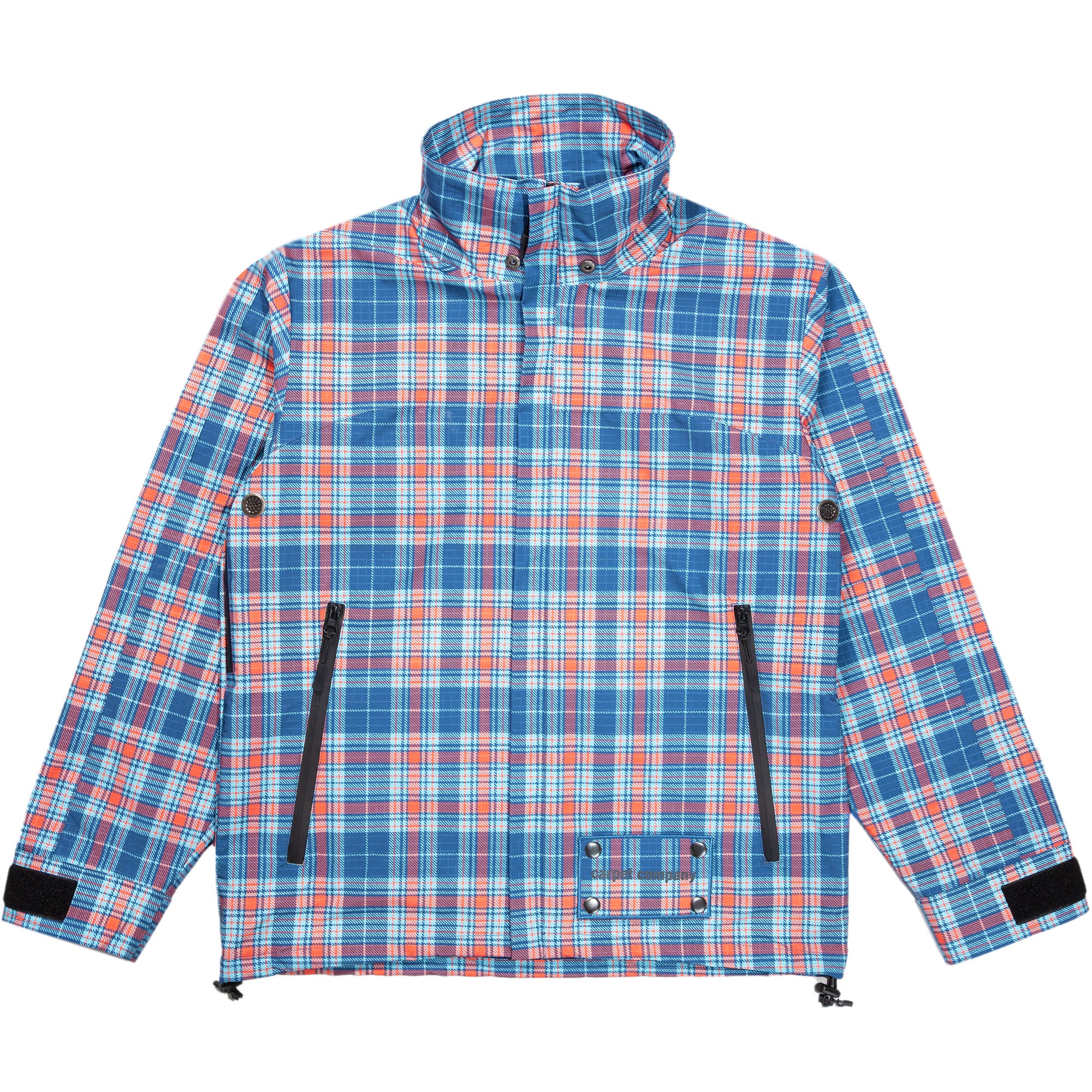 Carpet Company Rain Jacket with Reversible Hood Plaid