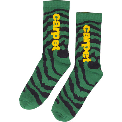 Carpet Company Spiral Socks Green