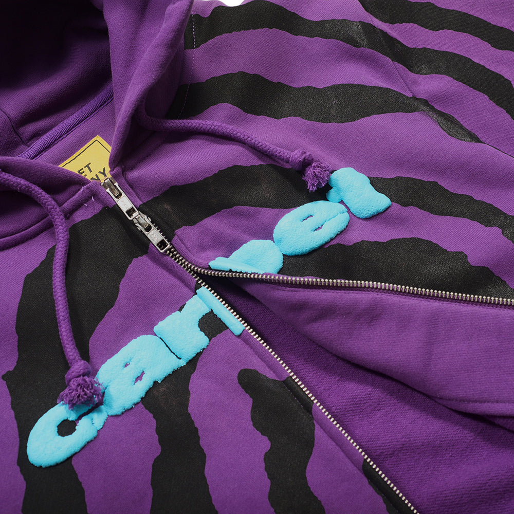 Carpet Company Spiral Zip-Up Hoodie Purple