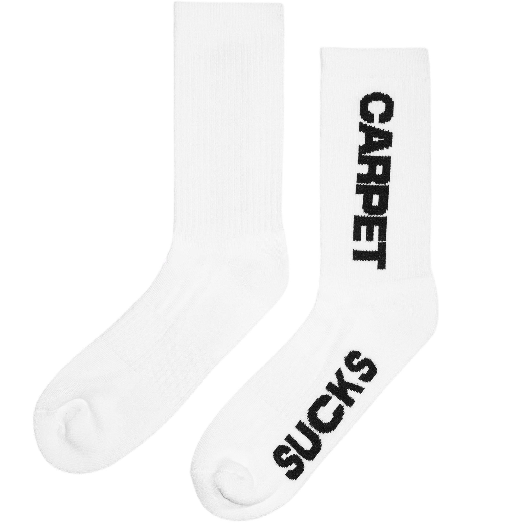Carpet Company Sucks Socks White