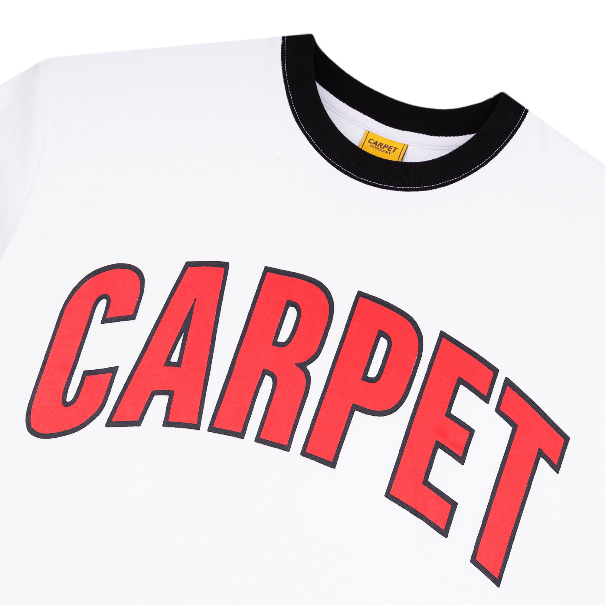 Carpet Company Varsity Ringer Tee White