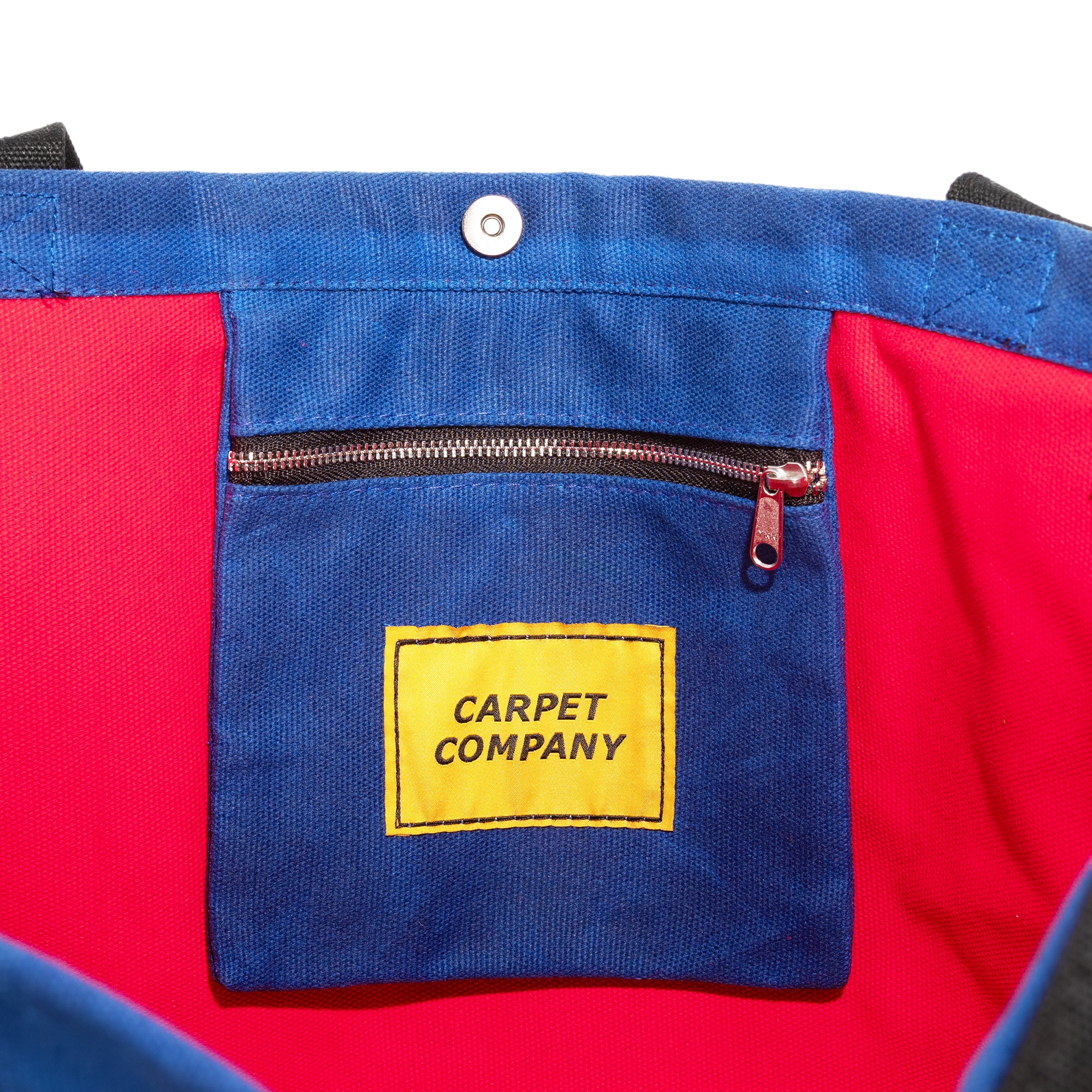 Carpet Company Varsity Waxed Canvas Tote Bag Blue