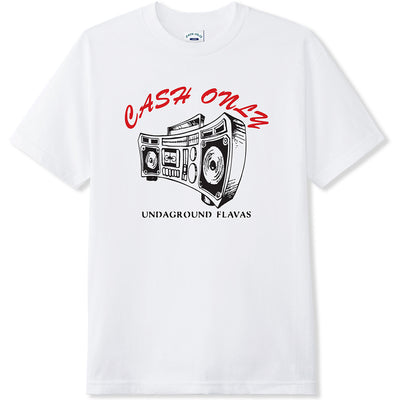 Cash Only Boombox Tee White