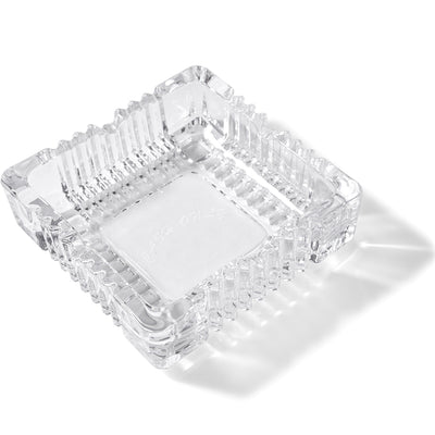 Cash Only Crystal Ashtray Clear