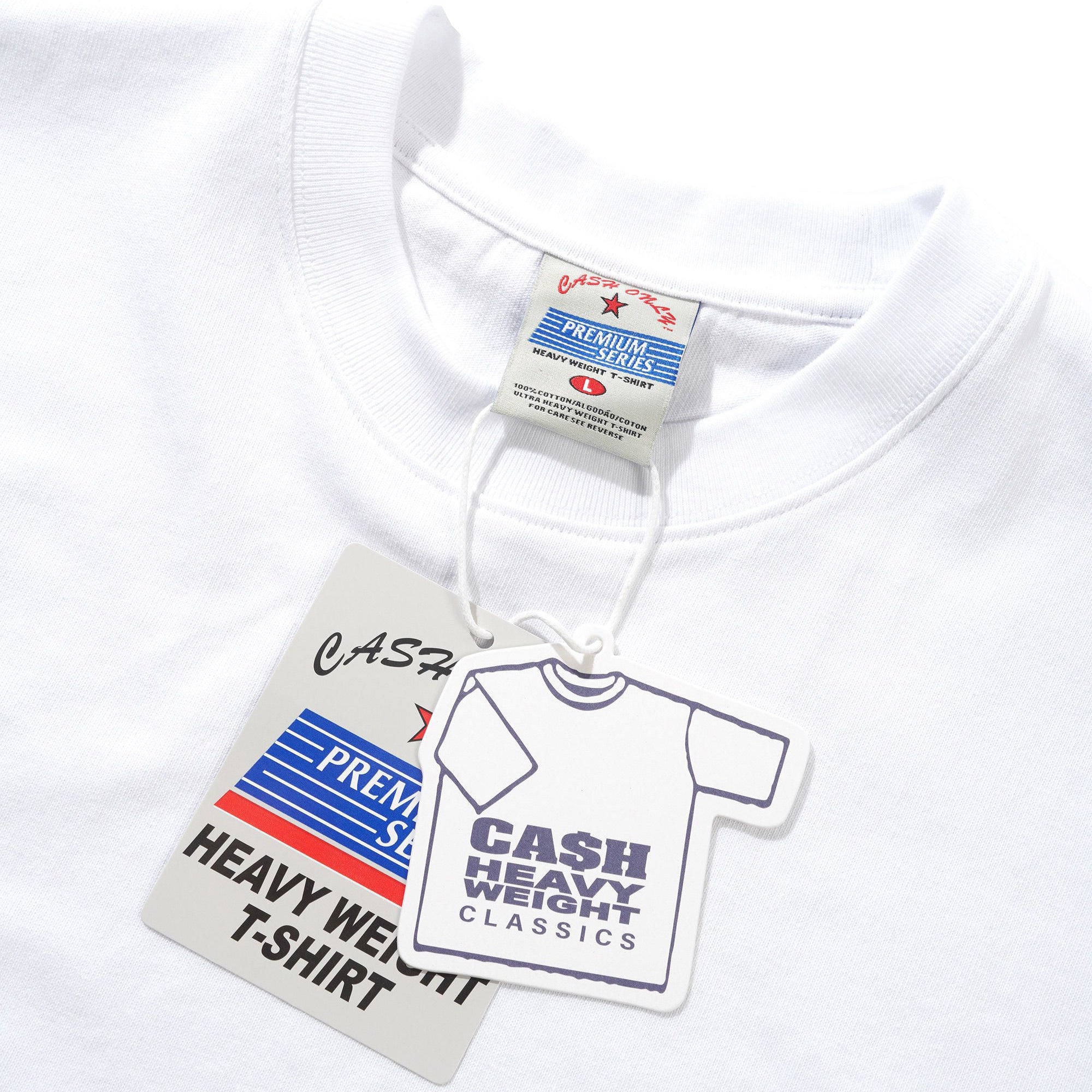 Cash Only Heavy-Weight Tee White