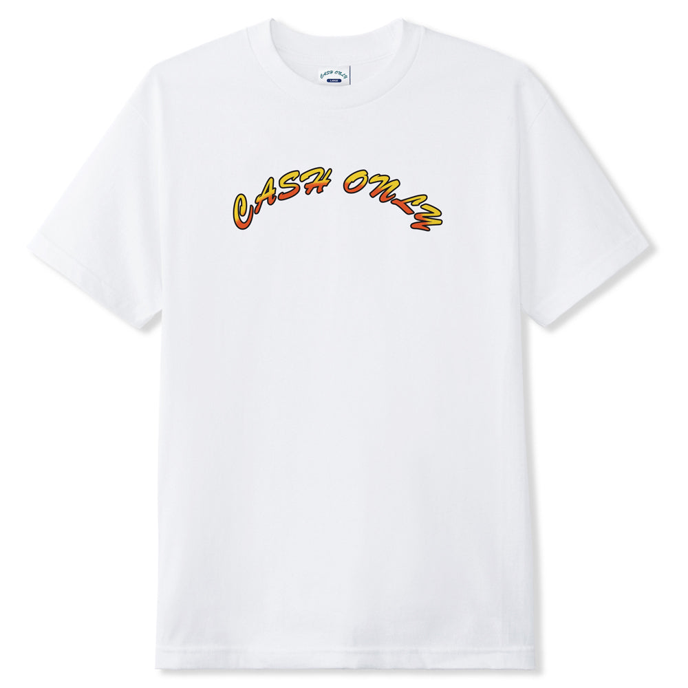 Cash Only Logo Tee White