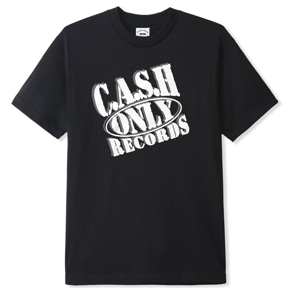 Cash Only Records Tee Black
