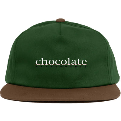 Chocolate Barstripe Snapback Hat Green