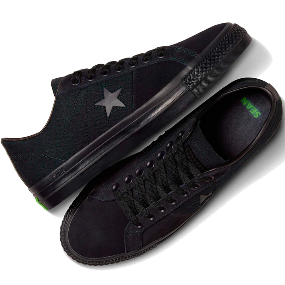 Converse CONS One Star Pro Ox Sean Greene Shoes Black/Black/Sap Green