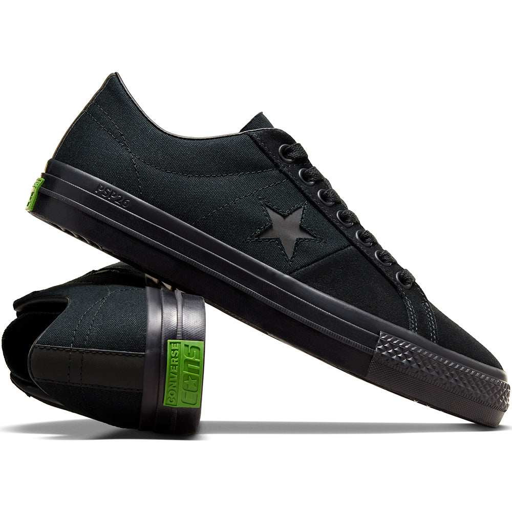 Converse CONS One Star Pro Ox Sean Greene Shoes Black/Black/Sap Green
