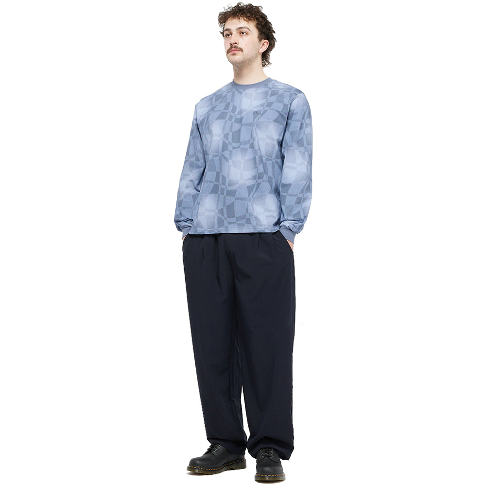 Dime MTL Abstract Long Sleeve T-Shirt Static Blue
