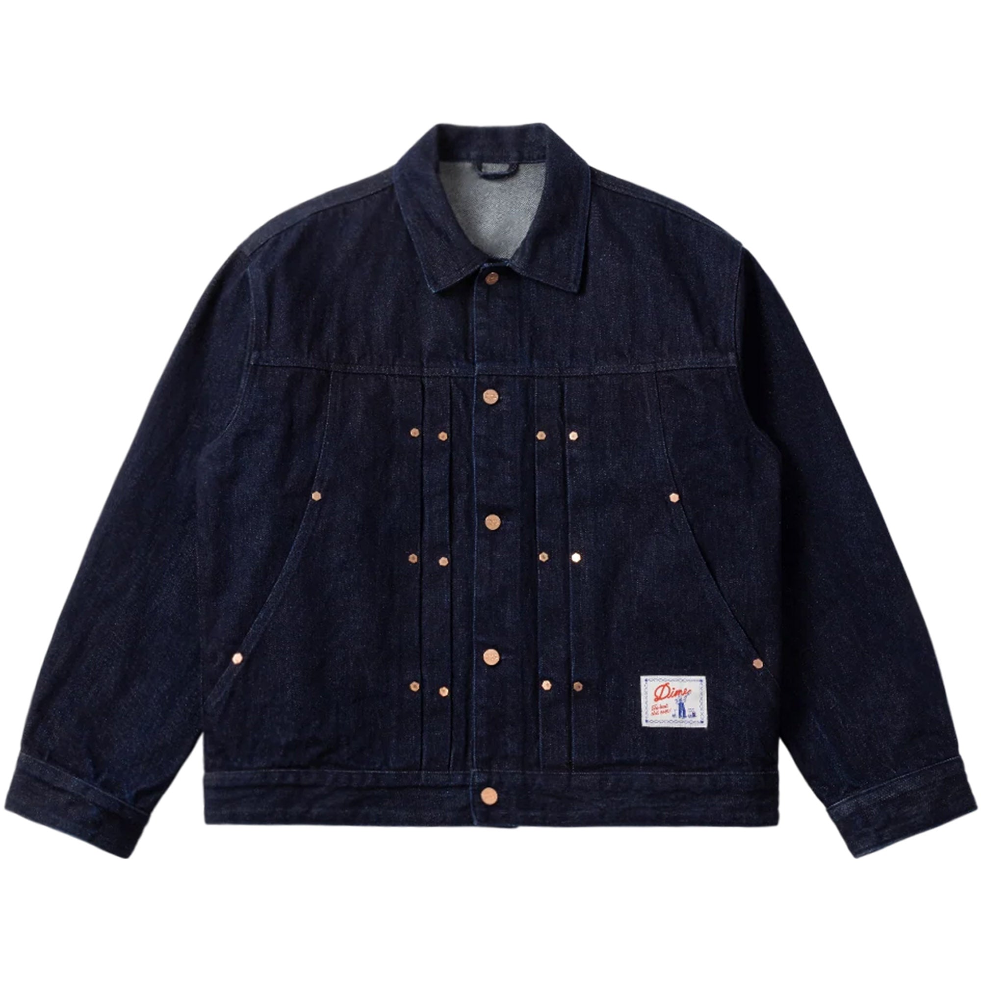 Dime MTL Pleated Denim Jacket Indigo