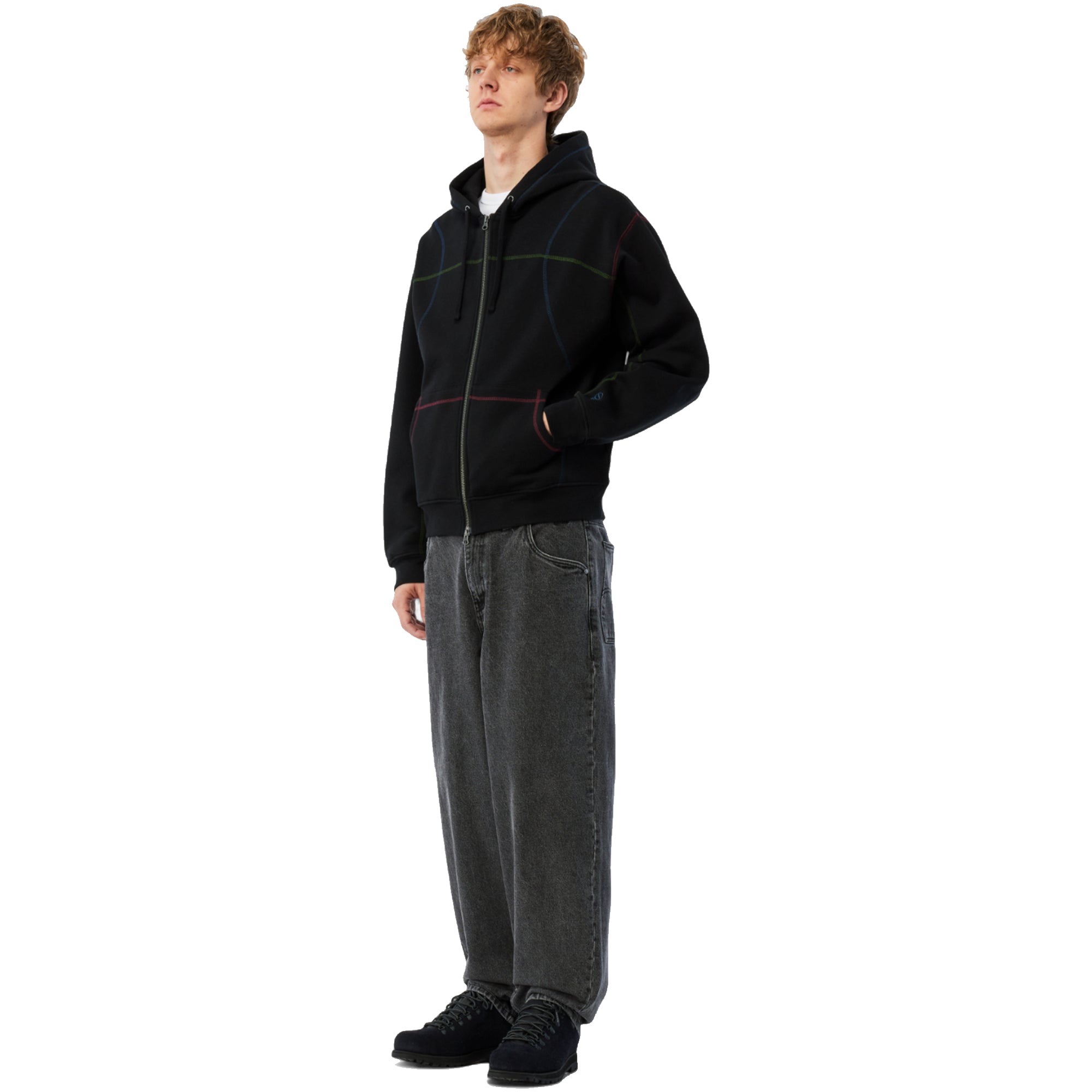 Dime MTL Court Zip Hoodie Black Multi