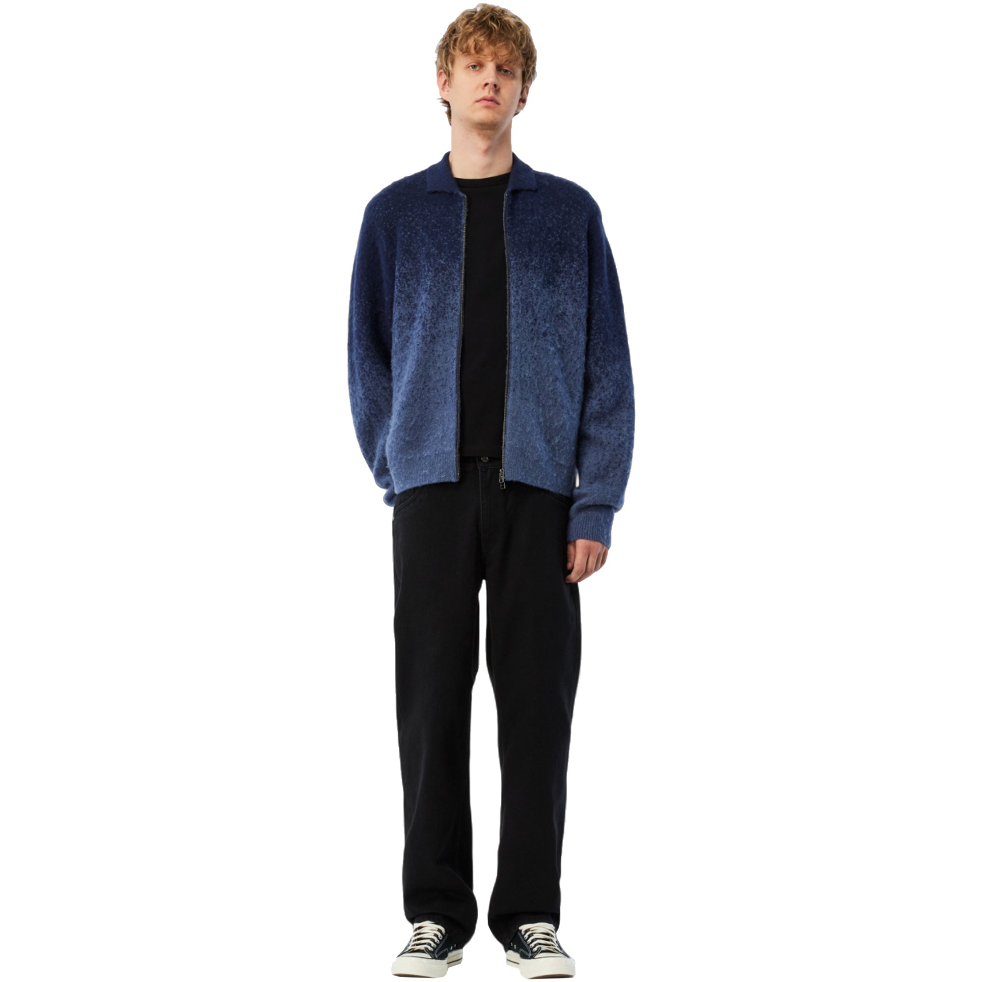 Dime MTL Mohair Double Zip Knit Midnight Blue