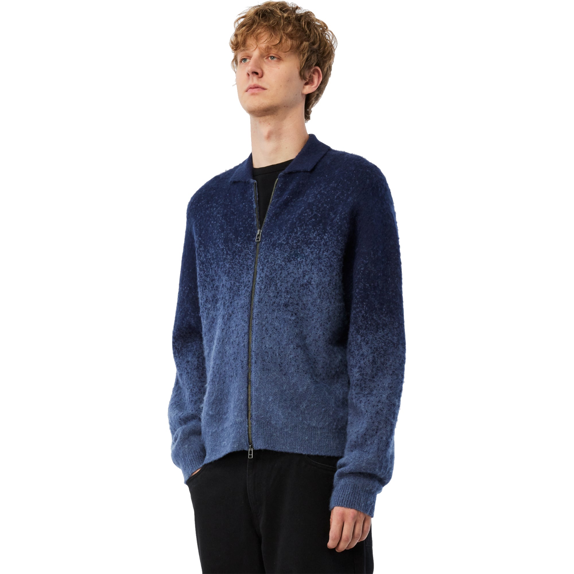 Dime MTL Mohair Double Zip Knit Midnight Blue | NOTE shop