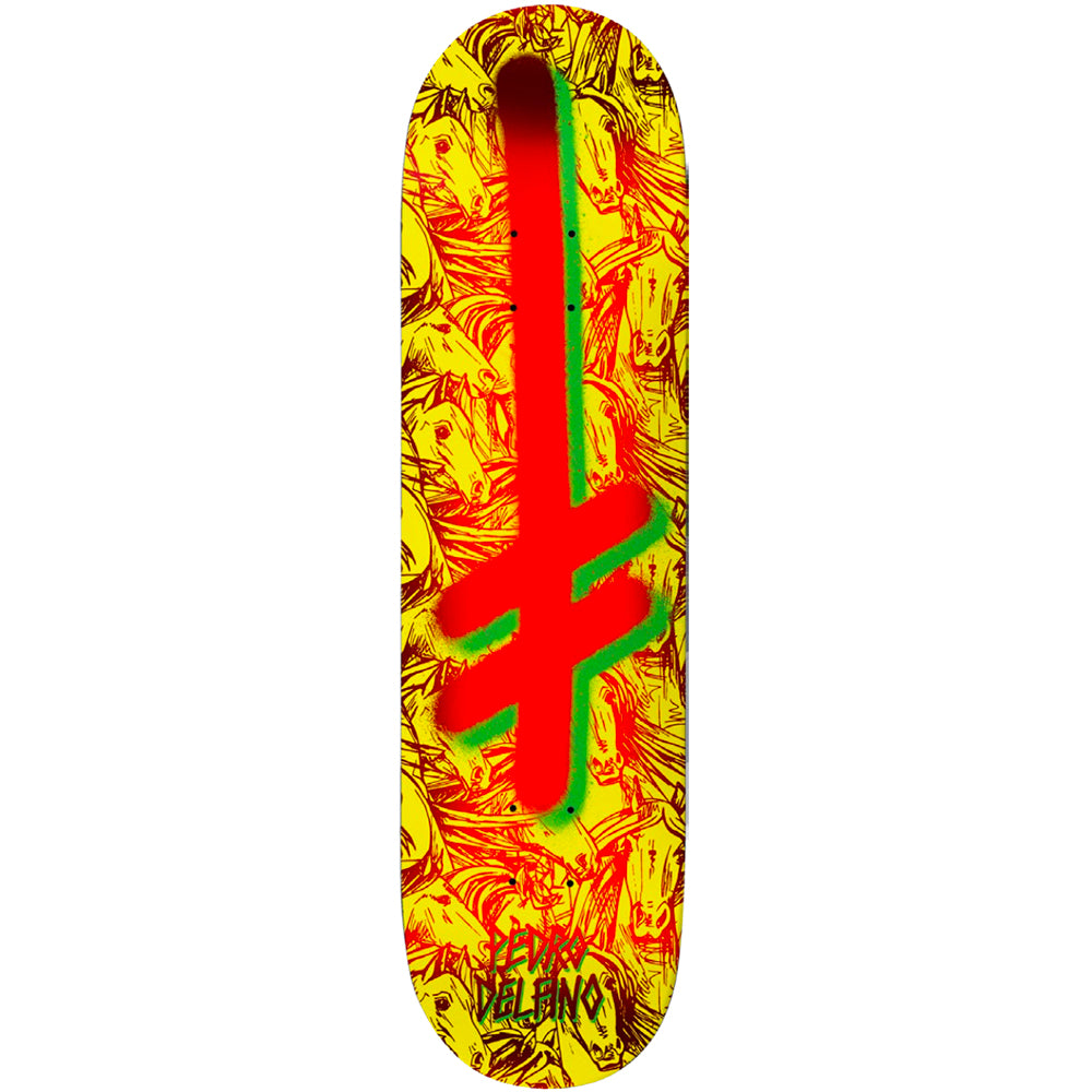 Deathwish Pedro Delfino Gang Logo Horses Skateboard Deck 8.25"
