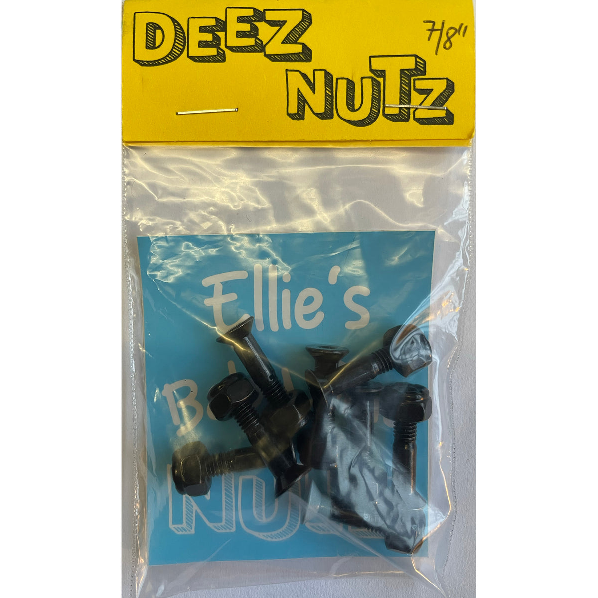 Deez Nutz Ellie's Baby Blue Nutz Skateboard Bolts Allen ⅞