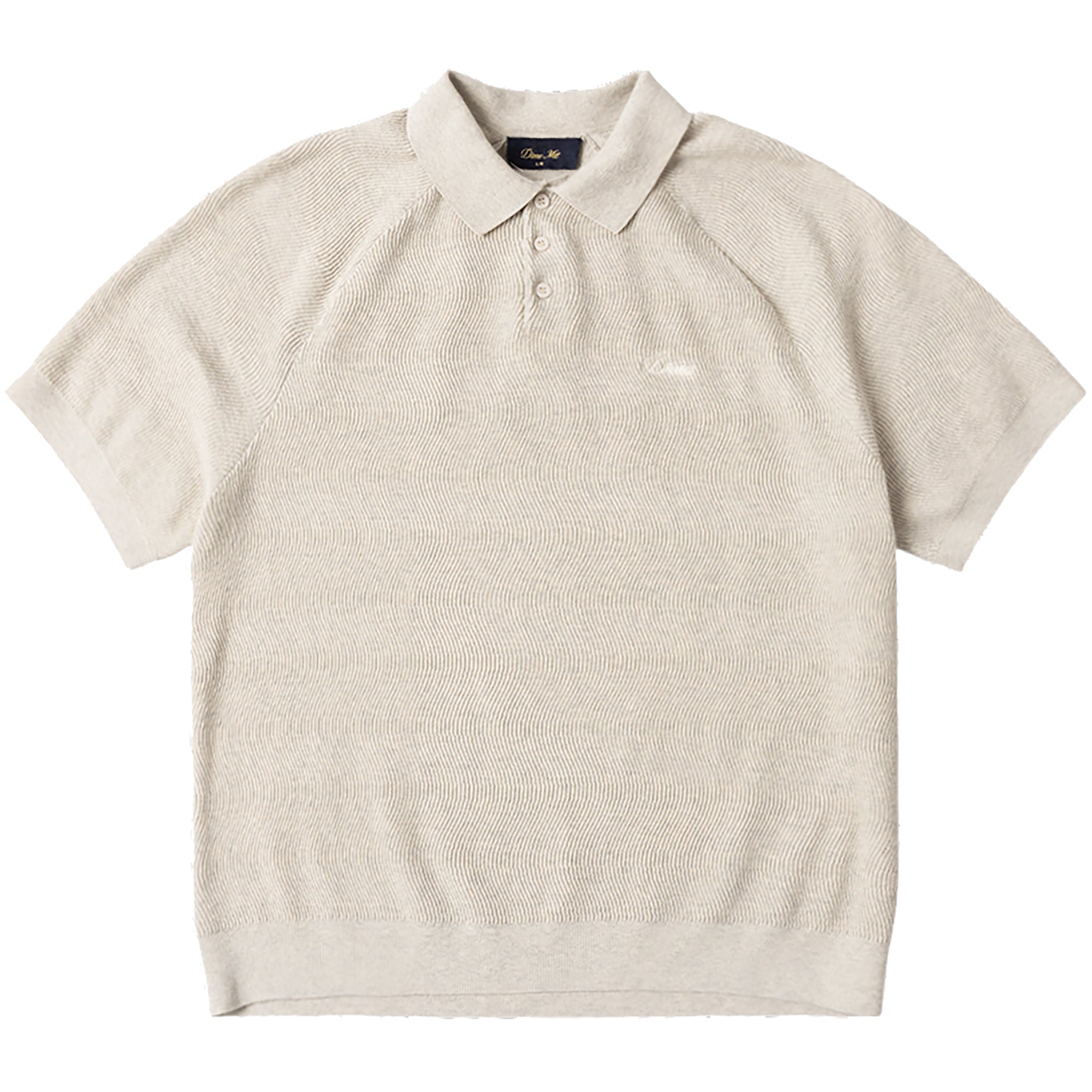 Dime MTL Cable Knit Polo Oatmeal