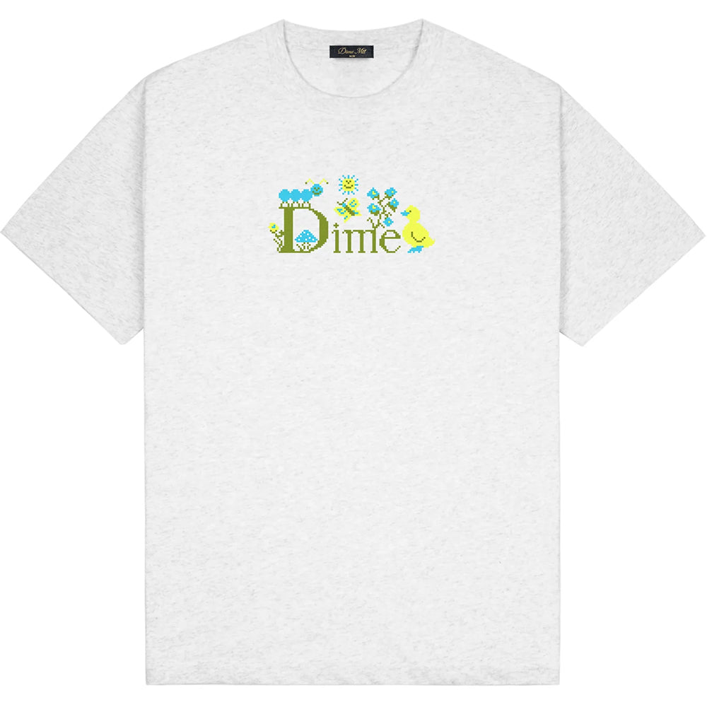 Dime MTL Classic Cross Stitch T-Shirt Ash