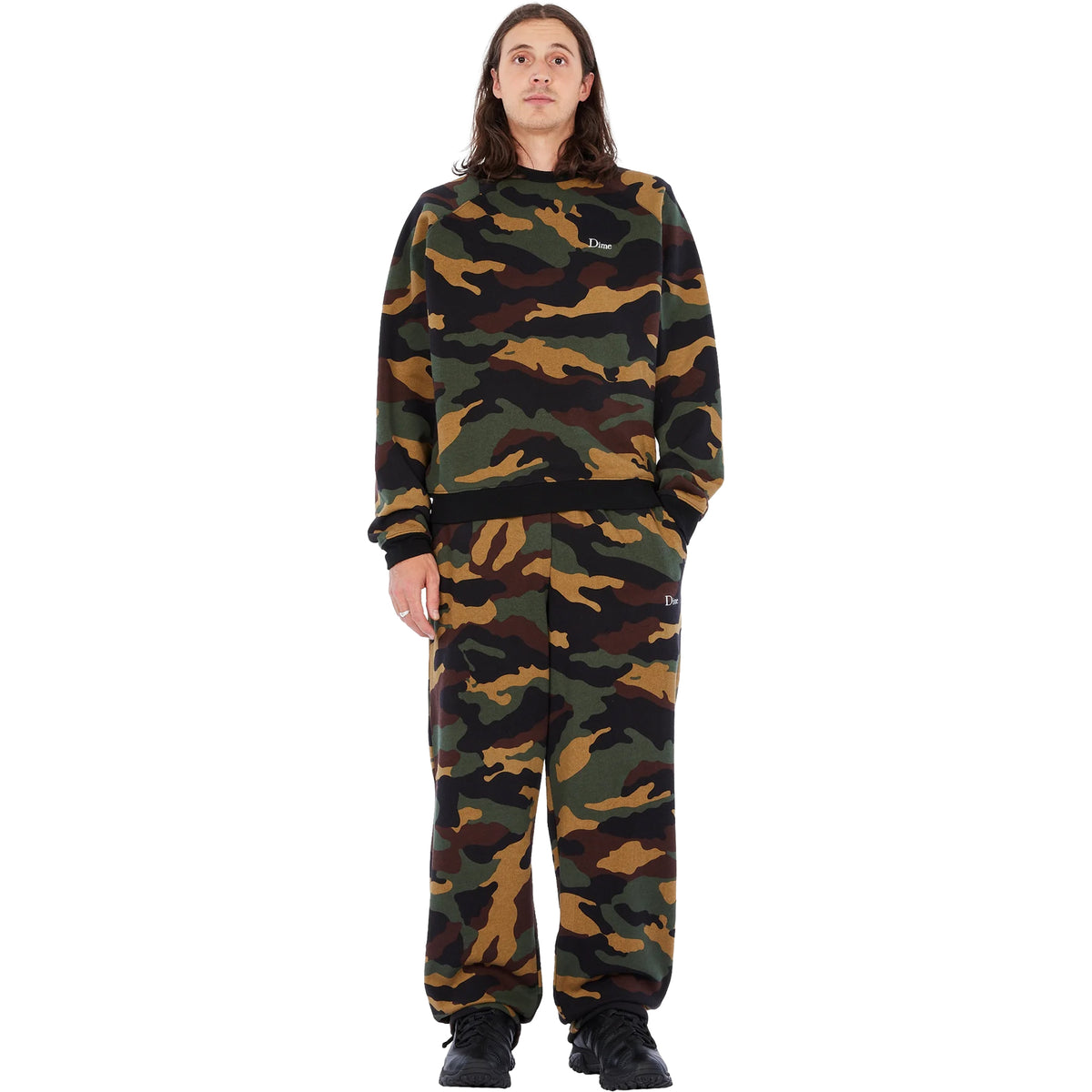 Dime MTL Classic Logo Crewneck Dark Camo