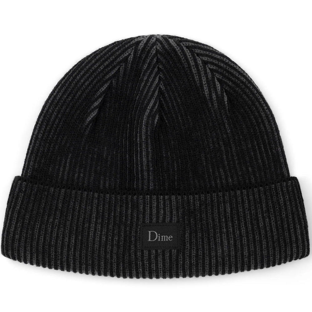 Dime MTL Classic Rib Beanie Black/Charcoal
