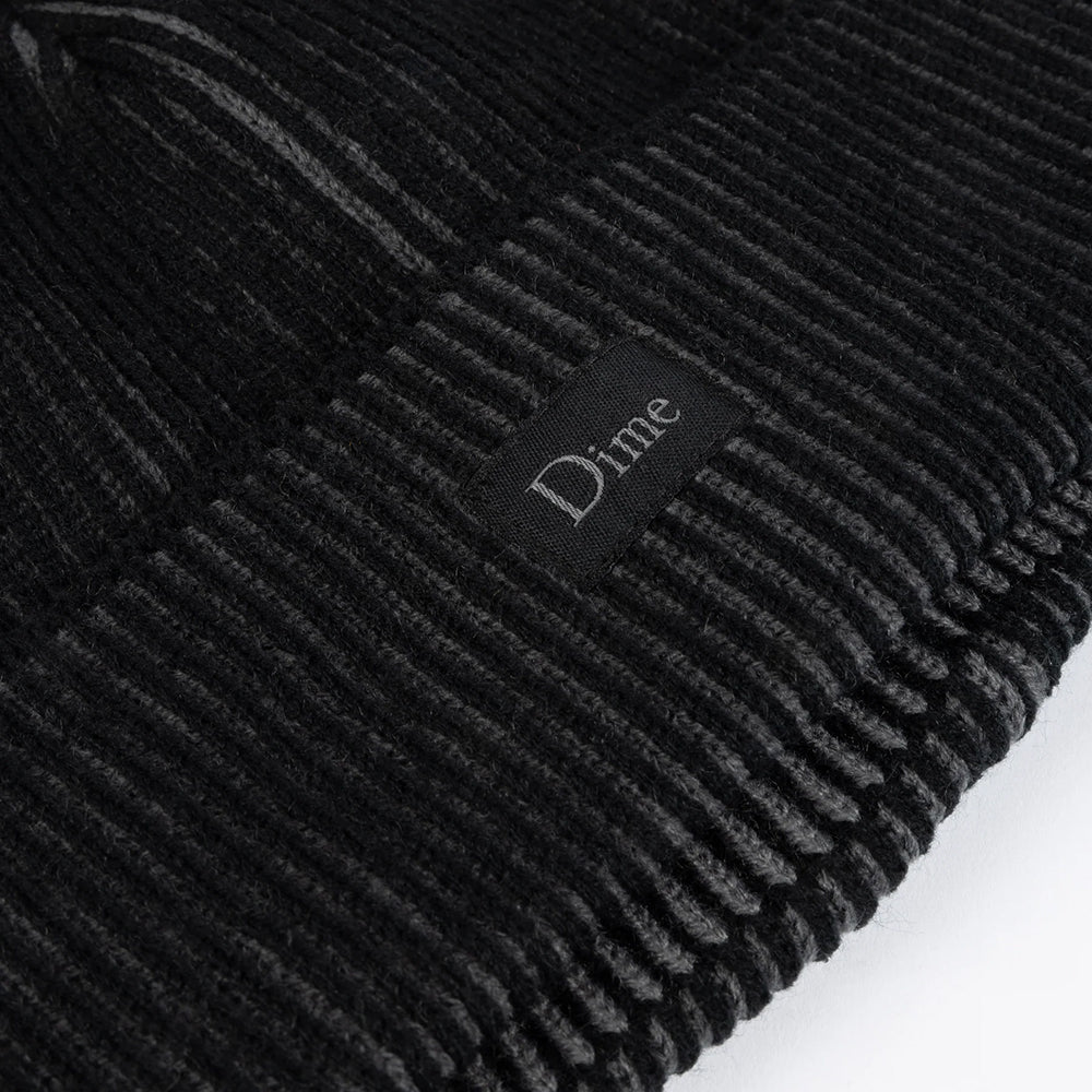 Dime MTL Classic Rib Beanie Black/Charcoal