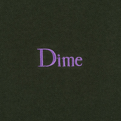 Dime MTL Classic Small Logo Crewneck Forest Green