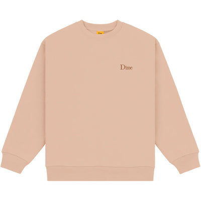 Dime MTL Classic Small Logo Crewneck Tan