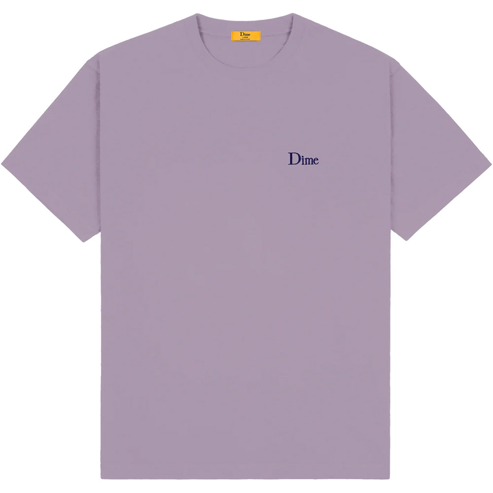 Dime MTL Classic Small Logo T Shirt Plum Gray