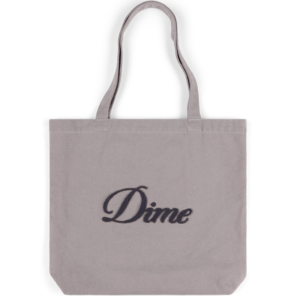 Dime MTL Cursive Chenille Tote Bag Concrete